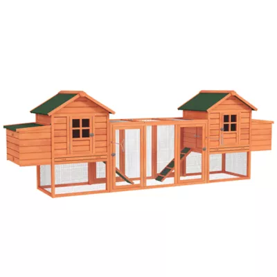 PawHut 123" Extra Large Chicken Coop with Outdoor Run Ramps and Nesting Boxes - Image 1