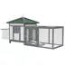 PawHut 77" Chicken Coop Hen House, Outdoor Backyard with Nesting Box and Run image thumbnail 1