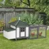 PawHut 77" Chicken Coop Hen House, Outdoor Backyard with Nesting Box and Run image thumbnail 2