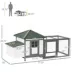 PawHut 77" Chicken Coop Hen House, Outdoor Backyard with Nesting Box and Run image thumbnail 3