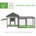PawHut 77" Chicken Coop Hen House, Outdoor Backyard with Nesting Box and Run image thumbnail 4
