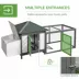 PawHut 77" Chicken Coop Hen House, Outdoor Backyard with Nesting Box and Run image thumbnail 5