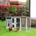 PawHut 63" Chicken Coop, Wooden Hen House, with Nesting Box and Run image thumbnail 2