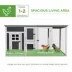 PawHut 63" Chicken Coop, Wooden Hen House, with Nesting Box and Run image thumbnail 4