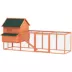 PawHut 137" Wooden Chicken Coop with Chicken Run, Nesting Box image thumbnail 1