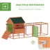 PawHut 137" Wooden Chicken Coop with Chicken Run, Nesting Box image thumbnail 5