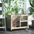PawHut Indoor Rabbit Hutch with Wheels, Top Access, Ramp, Pull Out Tray image thumbnail 2