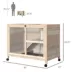 PawHut Indoor Rabbit Hutch with Wheels, Top Access, Ramp, Pull Out Tray image thumbnail 3