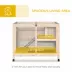 PawHut Indoor Rabbit Hutch with Wheels, Top Access, Ramp, Pull Out Tray image thumbnail 4