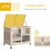 PawHut Indoor Rabbit Hutch with Wheels, Top Access, Ramp, Pull Out Tray image thumbnail 5