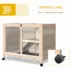 PawHut Indoor Rabbit Hutch with Wheels, Top Access, Ramp, Pull Out Tray image thumbnail 6