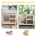 PawHut Indoor Rabbit Hutch with Wheels, Top Access, Ramp, Pull Out Tray image thumbnail 7