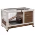 PawHut Wooden Indoor Rabbit Hutch Habitat with Wheels, and Pull-Out Tray image thumbnail 1