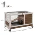 PawHut Wooden Indoor Rabbit Hutch Habitat with Wheels, and Pull-Out Tray image thumbnail 3