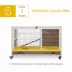 PawHut Wooden Indoor Rabbit Hutch Habitat with Wheels, and Pull-Out Tray image thumbnail 4