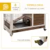 PawHut Wooden Indoor Rabbit Hutch Habitat with Wheels, and Pull-Out Tray image thumbnail 7