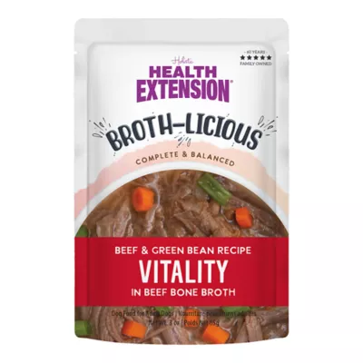 Health Extension Broth-Licious Adult Wet Dog Food Topper - Beef & Green Bean Recipe - Image 1