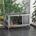 PawHut Wooden Indoor Rabbit Hutch Habitat with Wheels, and Pull-Out Tray image thumbnail 2