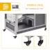 PawHut Wooden Indoor Rabbit Hutch Habitat with Wheels, and Pull-Out Tray image thumbnail 7