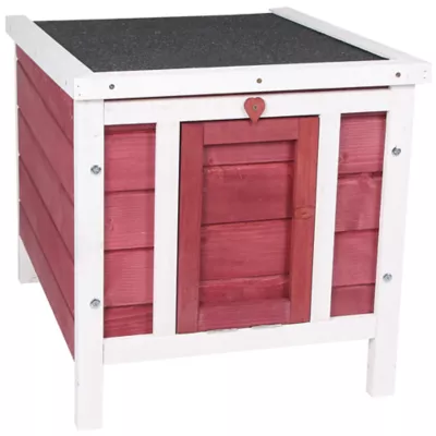 PawHut Wooden Rabbit Hutch with Waterproof & Openable Asphalt Roof, Indoor/Outdoor - Image 1