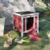 PawHut Wooden Rabbit Hutch with Waterproof & Openable Asphalt Roof, Indoor/Outdoor image thumbnail 2