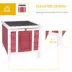 PawHut Wooden Rabbit Hutch with Waterproof & Openable Asphalt Roof, Indoor/Outdoor image thumbnail 6