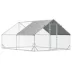 PawHut 9.8' x 13.1' x 6.6' Chicken Coop Cage, Outdoor Hen House w/Cover & Lockable Door image thumbnail 1