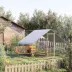 PawHut 9.8' x 13.1' x 6.6' Chicken Coop Cage, Outdoor Hen House w/Cover & Lockable Door image thumbnail 2
