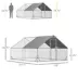 PawHut 9.8' x 13.1' x 6.6' Chicken Coop Cage, Outdoor Hen House w/Cover & Lockable Door image thumbnail 3