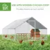 PawHut 9.8' x 13.1' x 6.6' Chicken Coop Cage, Outdoor Hen House w/Cover & Lockable Door image thumbnail 5
