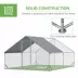 PawHut 9.8' x 13.1' x 6.6' Chicken Coop Cage, Outdoor Hen House w/Cover & Lockable Door image thumbnail 6