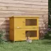PawHut Wood Rabbit Hutch with 2 Large Main House, Ramp, Trays image thumbnail 2