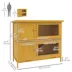 PawHut Wood Rabbit Hutch with 2 Large Main House, Ramp, Trays image thumbnail 3