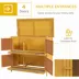 PawHut Wood Rabbit Hutch with 2 Large Main House, Ramp, Trays image thumbnail 4