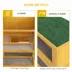 PawHut Wood Rabbit Hutch with 2 Large Main House, Ramp, Trays image thumbnail 7
