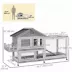 PawHut 65" Wooden Rabbit Hutch, Playpen with Openable Roof image thumbnail 3