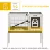 PawHut Rabbit Hutch Dual-Height Design Bunny House with Run Slide-Out Tray image thumbnail 4