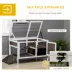 PawHut Rabbit Hutch Dual-Height Design Bunny House with Run Slide-Out Tray image thumbnail 5