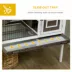 PawHut Rabbit Hutch Dual-Height Design Bunny House with Run Slide-Out Tray image thumbnail 6