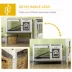 PawHut Rabbit Hutch Dual-Height Design Bunny House with Run Slide-Out Tray image thumbnail 7