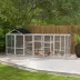PawHut 142" Outdoor Wooden Chicken Coop with Run, Ramps, Perches, Storage image thumbnail 2