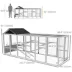 PawHut 142" Outdoor Wooden Chicken Coop with Run, Ramps, Perches, Storage image thumbnail 3