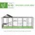 PawHut 142" Outdoor Wooden Chicken Coop with Run, Ramps, Perches, Storage image thumbnail 4