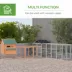PawHut 142" Outdoor Wooden Chicken Coop with Run, Ramps, Perches, Storage image thumbnail 5