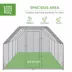 PawHut Chicken Run Outdoor, Galvanized Large Metal Chicken Coop Cage, Walk-in Enclosure image thumbnail 4