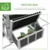 PawHut Wooden Chicken Coop, Rabbit Hutch with Large Run, Outdoor Poultry Cage with Nesting Box, Tray image thumbnail 6
