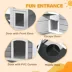 PawHut 2-Storey Outdoor Cat House, Wooden Catio with Openable Roof, Lounge Space, Fun Entrances image thumbnail 5
