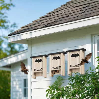 PawHut 3PCs Wooden Bat Boxes, Bat Houses Designed to Attract Bats & Easy to Hang for Outdoor - Image 2