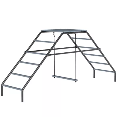 PawHut Chicken Coop Perches with Swing, Chicken Run Accessories Toy for Healthy & Happy Chickens - Image 1