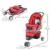 PawHut 3 Wheels Foldable Dog Stroller with Storage Basket, Adjustable Canopy, Cupholder - Small Dogs image thumbnail 3